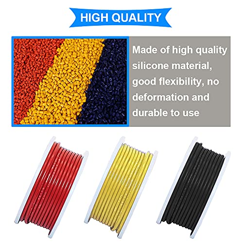 26 Gauge Siliconen Wire, 26 AWG, Connection Cable Kit, 300V, Tinned Koper Draad, Elektrische Draad, 3 Kleuren, 7 Meters Elke, DIY Draad Assortiment 5