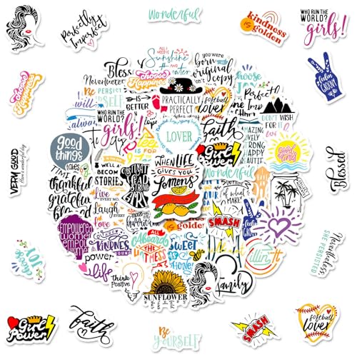 Pack of 50 Stickers Sayings Waterproof Inspiration Sticker Set Mooie Aantrekkelijke Motivatie Stickers Mental Health Stickers Positieve Stickers Zegt voor Scrapbooking Waterflessen 4