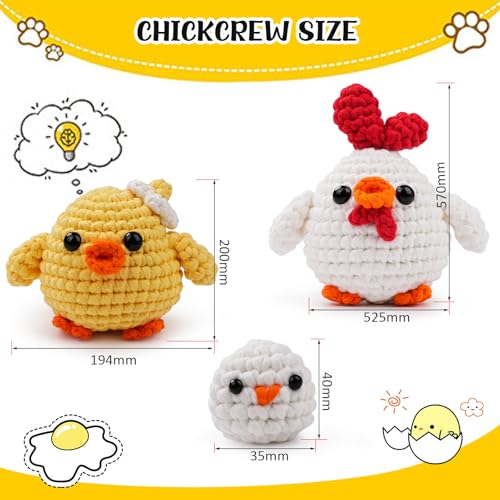 NesteldCrafts haak Set, Complete haak Set voor beginners en volwassenen, Breiset, Zachte garen, IJs Stripe lijn, Gift voor verjaardag, Stap-voor-stap Video-instructies (KukenCrew) 3