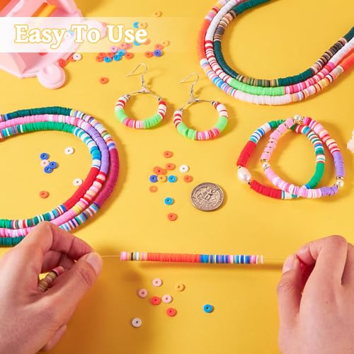 6 Strands Polymer Clay Heishi kralen Disc / Flat Ronde 6 Kleuren Handgemaakte Polymer Clay Spacer Kralen Bulk voor DIY armband ketting sieraden maken 5