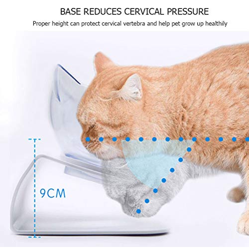 Voeden Bowls voor katten voeden Bowls voor katten gekanteld / dubbel nest doos met stand 15° hellen platform nest tray duurzaam demonteerbaar 4