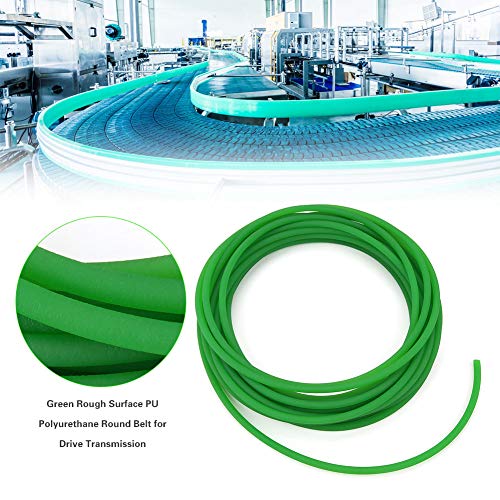 Urhane Belt Ronde Polyurethaan Groen Rough Surface PU Ronde voor Transmission Transfer (6mm x 10m) (6mm x 10m) 3