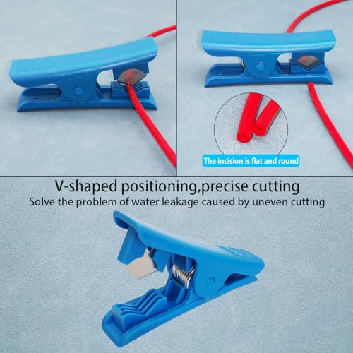 Supply Tube, Red PTFE Teflon Slang (8m, 2mm ID x 4mm Buitendiameter) + Blue PTFE slang Cutter for Creality Ender 3/Pro Ender 5 CR-10/10S 1.75 MILITAIRE 3D Printer 3