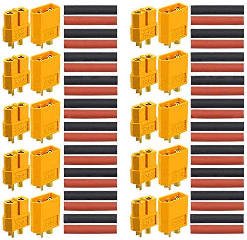 XT-60 Connector, XT-60, man en vrouw ronde plug, hoge stroomplug voor RC Lipo Batterij, 20 Pack (10 Pairs)