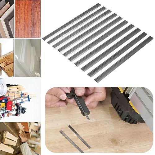Pak van 10 82 mm Planner Messen Hss Set, Elektrische Planer Hss Blade 82 x 5,5 x 1,2 mm, Professionele Houten Vervanging Bladen, Omkeerbare Messen, Planermes voor Bosch Planer, Hand Planer 4