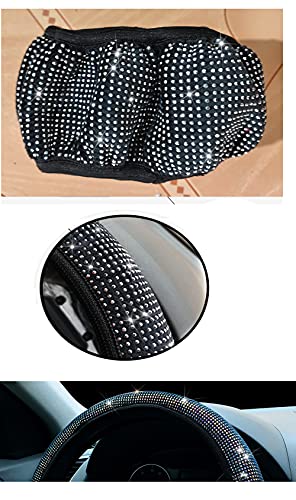 Stuurwiel Cover Glitter Bling Bling Stuurwiel Cover Universele Non-Slip Volledige Rhinestone Stuurwiel Cover Stuurwiel Cover Auto Decoratie Accessoire voor Vrouwen Meisjes Auto