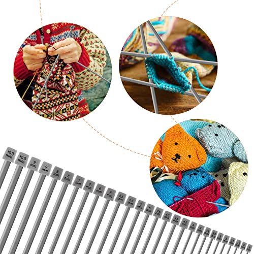 Aluminium breinaalden 2 stuks/set 35cm Lange enkelpuntige breinaalden Classic Sweater breinaalden set (4mm) 5