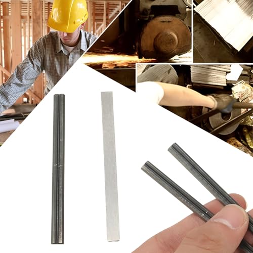 Pak van 10 82 mm Planner Messen Hss Set, Elektrische Planer Hss Blade 82 x 5,5 x 1,2 mm, Professionele Houten Vervanging Bladen, Omkeerbare Messen, Planermes voor Bosch Planer, Hand Planer 5