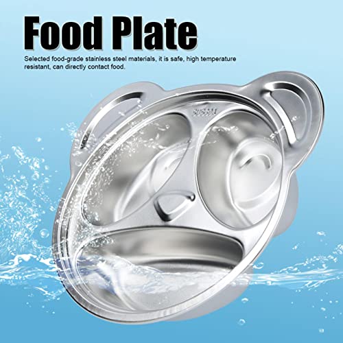 Kinderen Tafelgerei, 304 Stainless Steel Panda-Shaped Kinderen Eten Plate Tafelgerei Multifunctioneel Eten Verdeeld Plate voor thuis kleuterschool 3