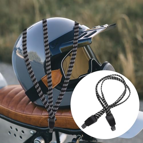 Set van 2 fietsriemen met haken, verstelbare fietsriemen voor bagagehouders, elastische fietstouw, bagagepantser, fietshaakband voor kamperen, bagagerek, motor