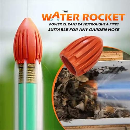 Sea Riower Cleaning Nozzle, The Water Rocket Riool Druk Wasmachine Nozzle, Quick Release Drain Cleaning Water Nozzle, Past Tuinslang (Orange) 5
