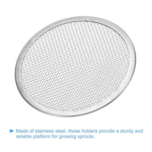 Sprouting dekbedden, 4st 70mm Roestvrij staal Sieve Stainer Dekbedden voor brede mond Canning Jars, Silver Color 3