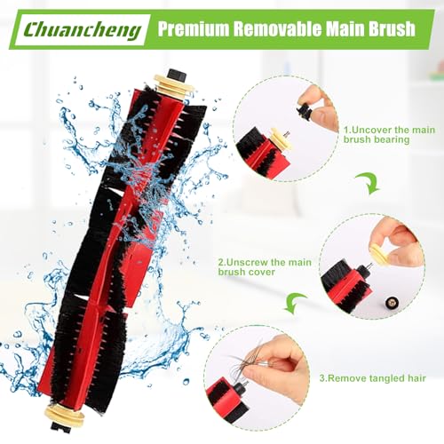 20 stuks Set voor Xiaomi Roborock S6 S60 S65 S5 MAX T6 Stofzuiger Accessoires, 2 rol penseel, 4 Filter, 4 mopdoeken, 3 zijborstel, 6 waterkern, 1 wiel 3