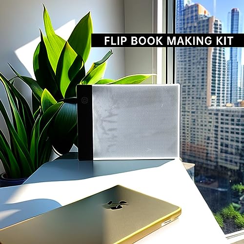 A6 Flip boekset met licht pad voor tekenen en traceren, LED Light Box voor het maken van Animatie Flipbooks met bindende schroeven(1) 3