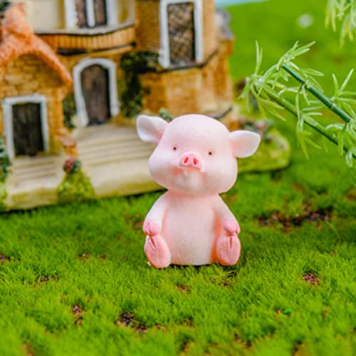 8st Miniatuur varkensfiguren Lucky Varkenfiguren Leuke roze varken voor DIY Craft Cake Decoratie Fairy Tuin Verjaardag Party 4