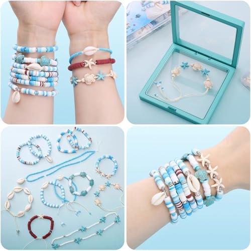 Zee 24-Grid Boxed Zomer Ocean-Style Zachte Klei sieraden Materiaal Set, Starfish armband, Mobiele telefoon ketting, Kleine Gift, Ocean Jewelry Making Kit 5