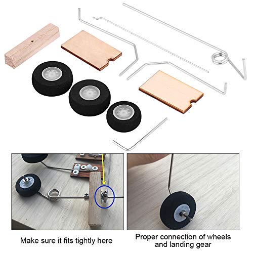 Flugzeug-Fahrwerk KT-DIY-Festfl ̈1gel-Modell-Flugzeug-Fahrwerk-Rad-Universal-Satz RC Flugzeug-Zubeh?r 4