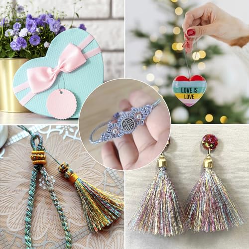 2 Rolls 0.7mm Borduren Draad Kruissteek Thread 9 Ply Polyester Borduurwerk Thread voor haak Naaien Vriendschap armband sieraden maken 3