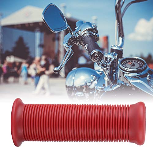 Comfort handgreep Gripmotor Grip Non-Slip Rubber Bar Pair 25mm Universeel Motorfiets Vintage TPU Handle Handlebar Handvat zwart (rood) 5
