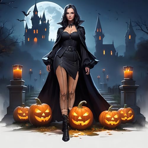 2 Pack dames Fishnet tights met spin web patroon zwart hoge waist elastische gotische visnet stockings voor vrouwen Halloween carnaval thema partij accessoires zwart 60, zwart 5