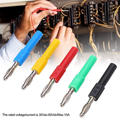 5Stuks/Set Banaanplugadapter 4mm/0,16in Man tot 2mm/0.08in vrouw rode zwarte banaan connector voor elektronische instrumenten