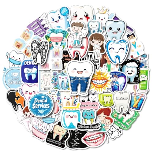 Tandenstiften voor tieners en volwassenen, 50 stuks, cartoon tandartsen, Vinyl Set, Auto, Motorfiets, Fiets, Skateboard, Snowboard, Bagage, Laptop koffer, Helm, Motorfiets, Computer 4