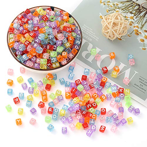 Acryl brief kralen 1000 st 6mm witte kralen zwarte letters alfabet kralen A tot Z kubus voor DIY het maken van armbanden ketting sieraden