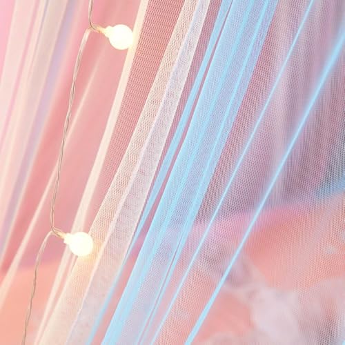 Muggen Net voor Bed Muggen Net Bed voor Dubbele Bed Enkel Bed Kleurrijke Sterren Glow Canopy Hangen Muggen Net voor reizen decoreren en thuis 5