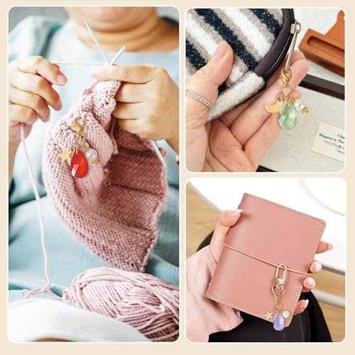 20 stuks Teardrop Glass Bedels Facet Diverse kleuren Crystal Bangling Charms Star Moon Charms Kralen Kralen Lobster Clasps voor DIY Vrouwen, Metaalglas, Geen edelsteen 3