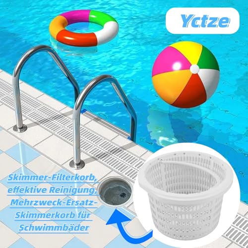 Skimmermand, 18 cm, Zwembadstrainer, Binnendiameter 16 cm, Multifunctionele Skimmer Filtermand voor Effectieve Zwembad Schoonmaak, Vervanging Skimand, Pre-Filter