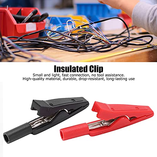5 Set U16 2mm Tail Jack Crocodilian Clip met Naald Jack Rood en zwart geïsoleerd Clip PA Materiaal 2mm Tail Jack voor elektrische test