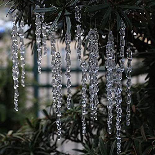Kerstboom decoraties Icicle hangers, 25 stuks, Acryl Iccles, Decoratie voor kerstboom