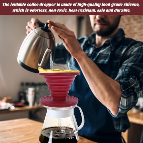 Koffie Filter Camping Koffie Filter Opvouwbare Koffie Filter Houder Siliconen Koffie Dripper Draagbare Koffie Filter Opvouwbaar voor thuis Camping reizen 5