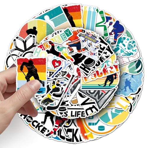 Ice Hockey Stickers voor jongeren en volwassenen 50 stuks Ice Hockey Games Vinyl Sticker Set Auto Motorfiets Fiets Skateboard Snowboard Bagage Laptop Koffer Helm Motorfiets Computer