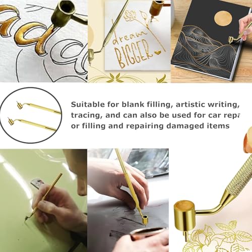 Fluid Writer Pen, 2 stuks, 0.5mm/0,7 mm, Fine Line Paint Set voor reparatie, scratches, artistieke lettertypen, schilderen, schrijven, fijne lijn schilderen 4