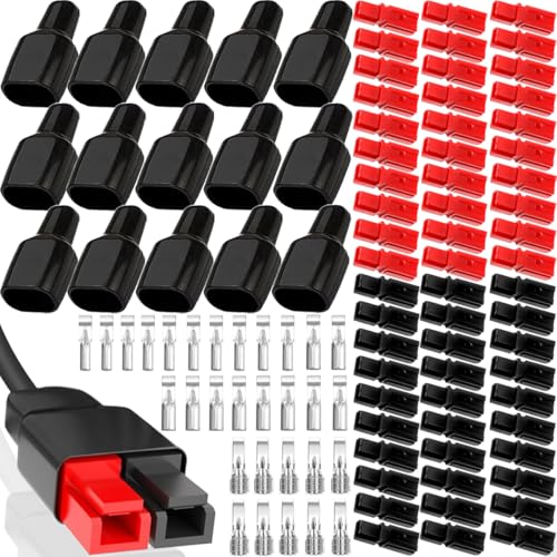 105 stuks 15/30/45 Ampère Stroomconnectoren set, modulaire snelkoppelingen connector met PVC-afwerking, voor communicatiediensten voor elektrische voeding