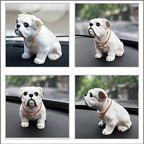 Car Doll Resin Cute Shake Head Hondendecoratie voor auto interieur Home Desktop Ornament(Bulldog) 4