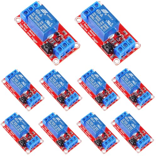 10 st One Channel Relay Module 24V, 1 Channel Relay Module met Optocoupler, High of Low Level Trigger Uitbreiding Board Relay Switch voor Raspberry Pi Arduino Board