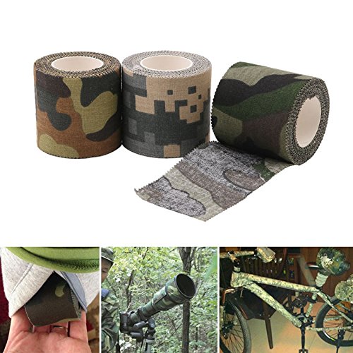 10m waterdichte camouflage tape buiten zelfklevende beschermende stretch bandage roll dikke camo wrap tape voorkomt glad 5