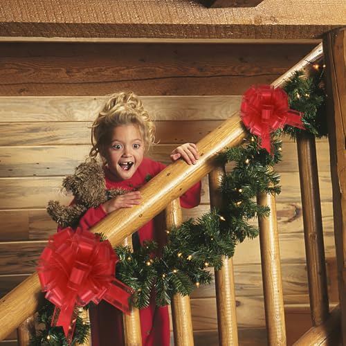 8 st Bogen Lint Pull Bows Wrapping Decoratie set gift wrapping Bows for Party Decorations and Cadeauverpakking, Bruiloft Valentijnsdag Verjaardag Bloemen Decoraties (2 Corlors) 3