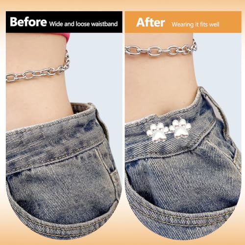 8 paar broek clips, geen naaien nodig knoop jeans clip-on ster taille klauw vorm afneembare jeans aanpassing voor losse jeans broek rokken 4