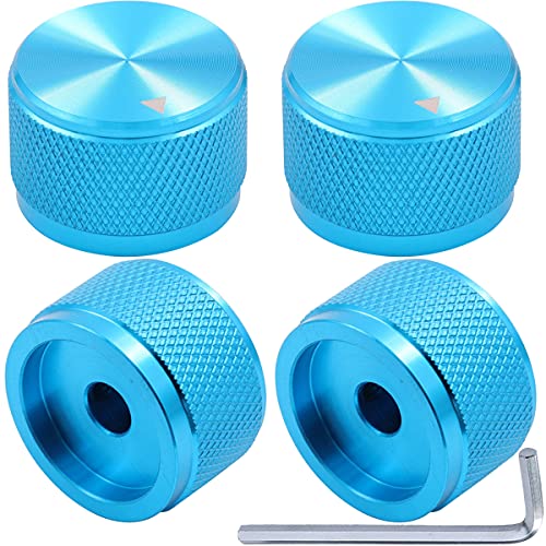 Blue Aluminium Rotary 4 Piece Electronic Control Potentiometer Knob voor 6mm Diameter Axis Volume Knobs, Audioknop, Elektrische Gitaarknoppen, Switch Knob