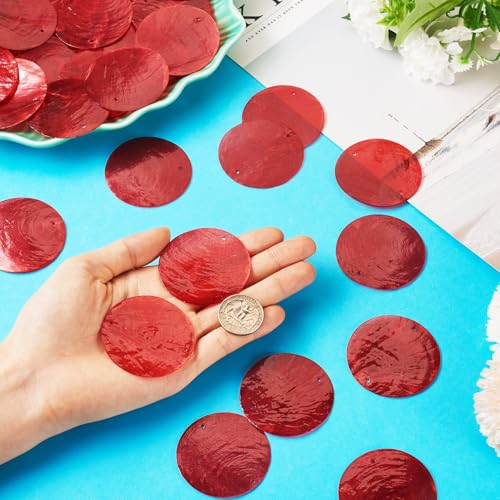 Natuurlijke schelp bedeltjes Flat Disc Shell Pieces Hangers Seashell Link Connector Bedels voor Wind Chime Kettingen Oorbellen Zomer sieraden maken 5