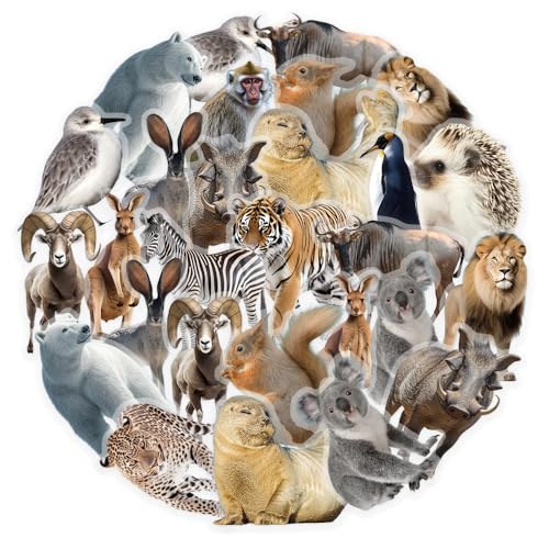 Tierwelt 50 stuks Afrikaanse dieren Vinyl Stickers Set Auto Motorfiets Fiets Skateboard Snowboard Bagage Laptop Koffer Helm Motorfiets Computer