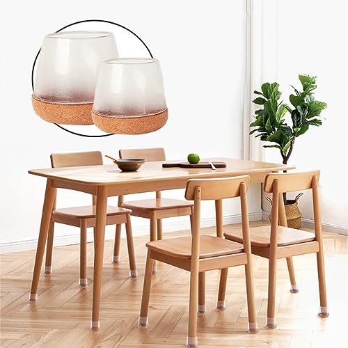 16 stuks Rubber Seat Cover Been Floor Protectors, Rubber Meubilair Been Caps met Verdikte Vilt Ronde, Doorschijnende stoel Been Vloer Beschermers voor het beschermen van vloeren Meubilair 5