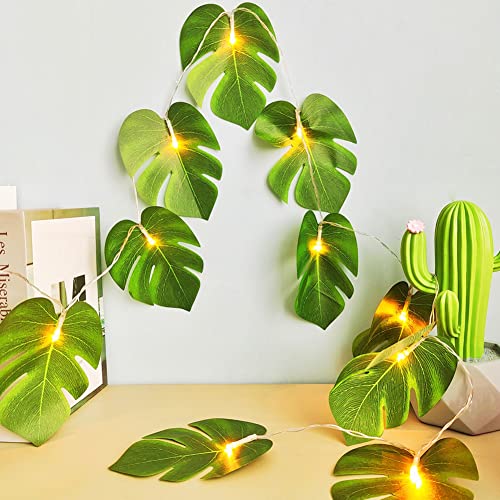 Kunstmatig Monster laat Garland 6m lichte ketting met groene bladeren Hangende Ivy met 40 LED-verlichting Ivy Garland voor bruiloft Party Garden Home Balkon Wanddecoratie