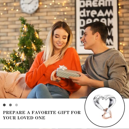1 stuk charmes hart armband charmes & kralen voor vrouwen, modemomenten charmes compatibiliteit, hartbanden charme hanger voor Valentijnsdag, elke gelegenheid, zoals Kerstmis, Moederdag 5