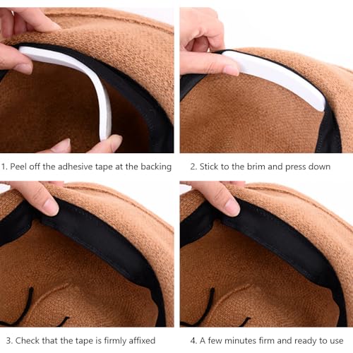40 st. Hoedgrootte reductoren, Zelfklevende hoed invoegt EVA schuim hoed maat tape zwart en wit hoed maat tape cap sweatband 11 * 2cm vilt cap maat reducer tape voor mannen en vrouwen 3