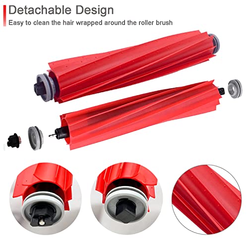 14 stuks Stofzuiger Vervangingsonderdelen voor Xiaomi Roborock S7/T7S Plus, Inclusief 4 filters, 4 mopdoek, 5 zijborstel, 1 rolpenseel (Wit)