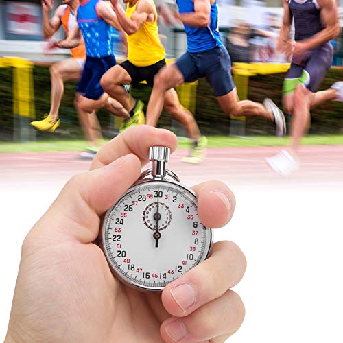 Mechanische stopwatch metaal stopwatch Handheld Running Timer Large Dial Natuurkunde Onderwijsapparatuur 4